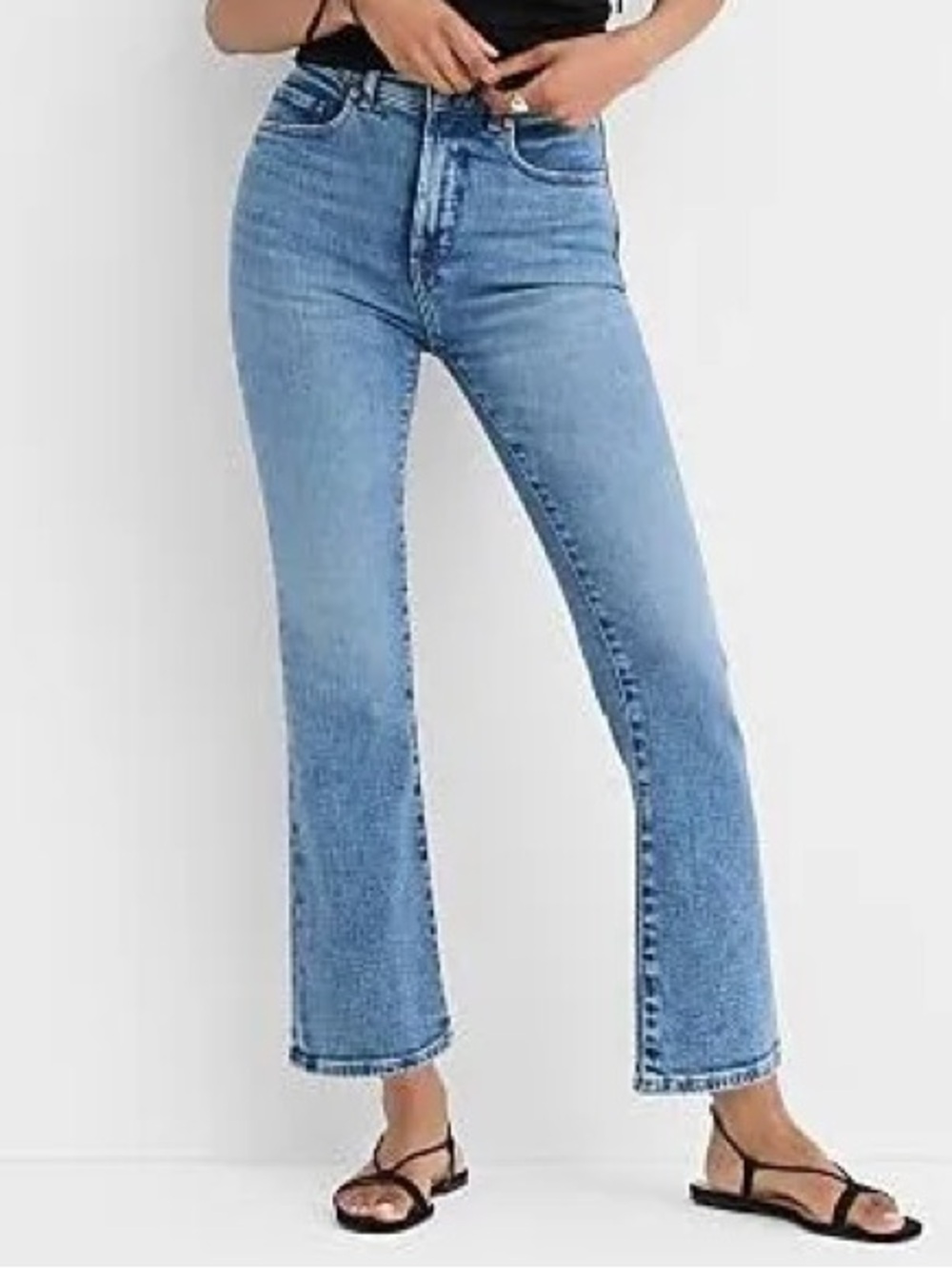 Dear John Jeanne Kick Flare Cropped Jeans
